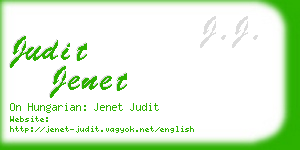 judit jenet business card